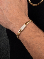 Gold Filled Cuban Bracelet 14mm - Diamond Clasp