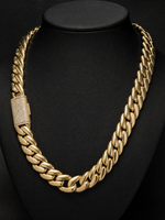 Gold Filled XL Cuban Set 20mm - Diamond Clasp