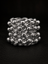Silver Huge 4 Row Keeper Ring