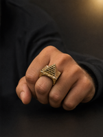 9ct Gold Filled Castle Pyramid Ring