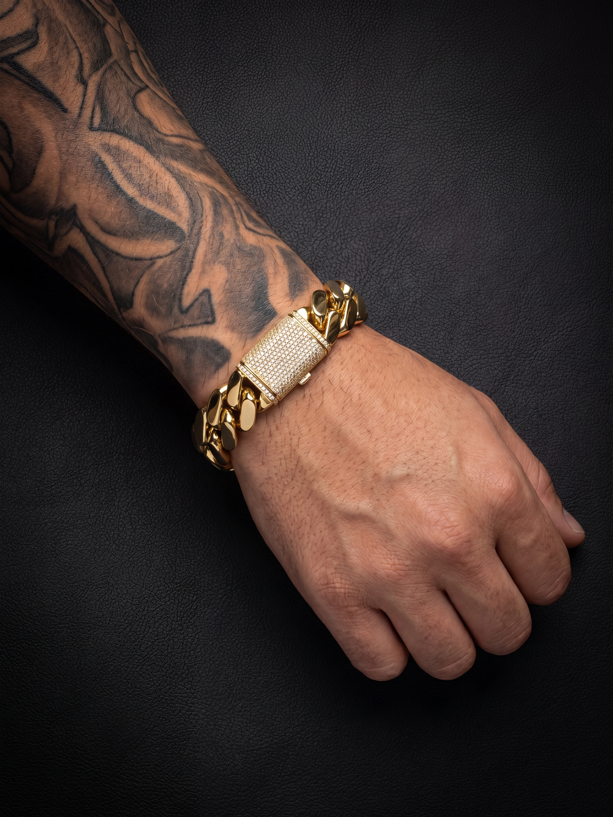 Gold Filled XL Cuban Set 20mm - Diamond Clasp