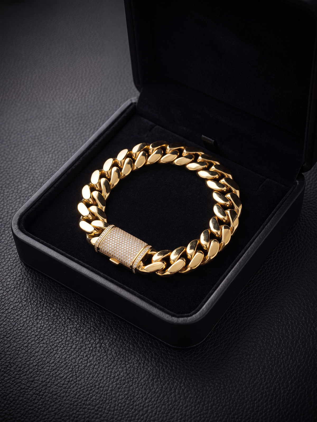 Gold Filled XL Cuban Bracelet 20mm - Diamond Clasp