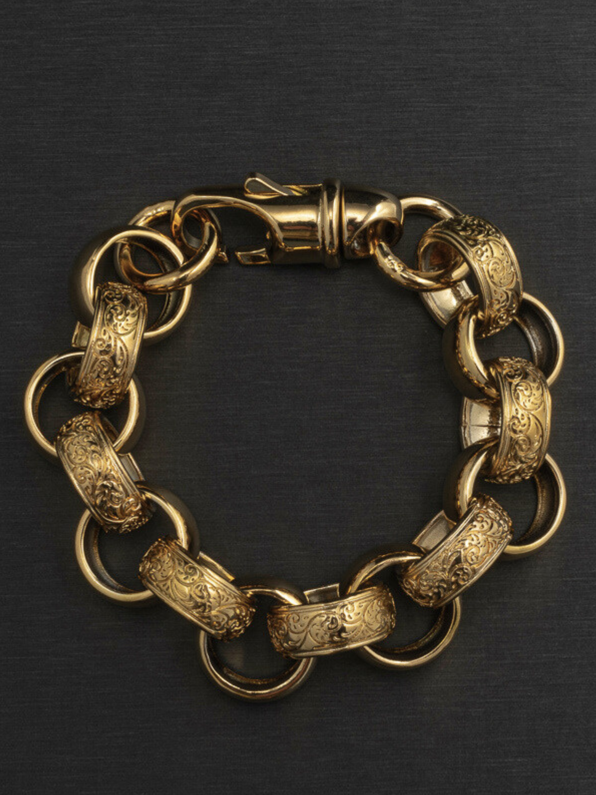 9ct Gold Filled XL Patterned Belcher Set 21mm