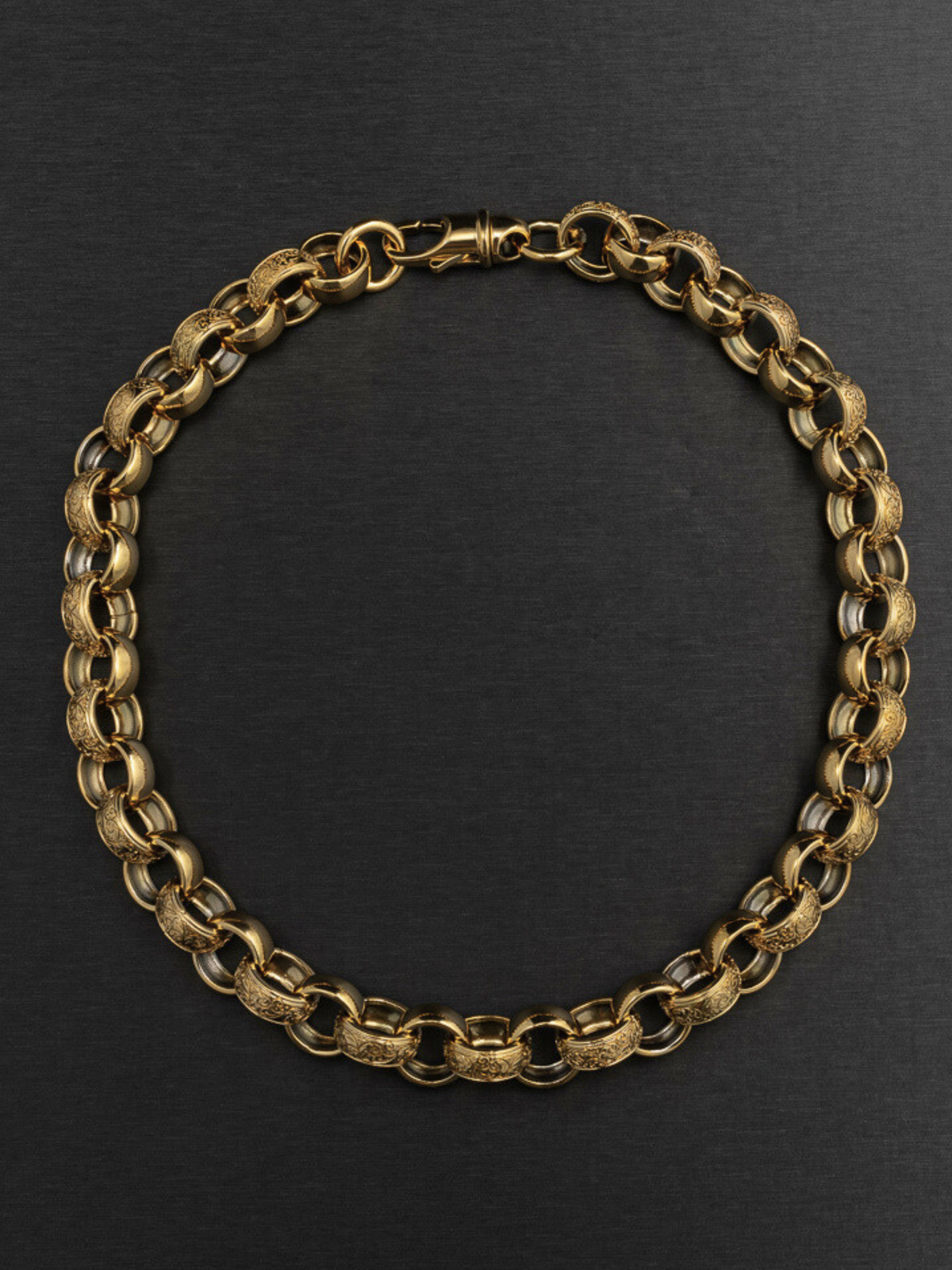 9ct Gold Filled XL Patterned Belcher Set 21mm