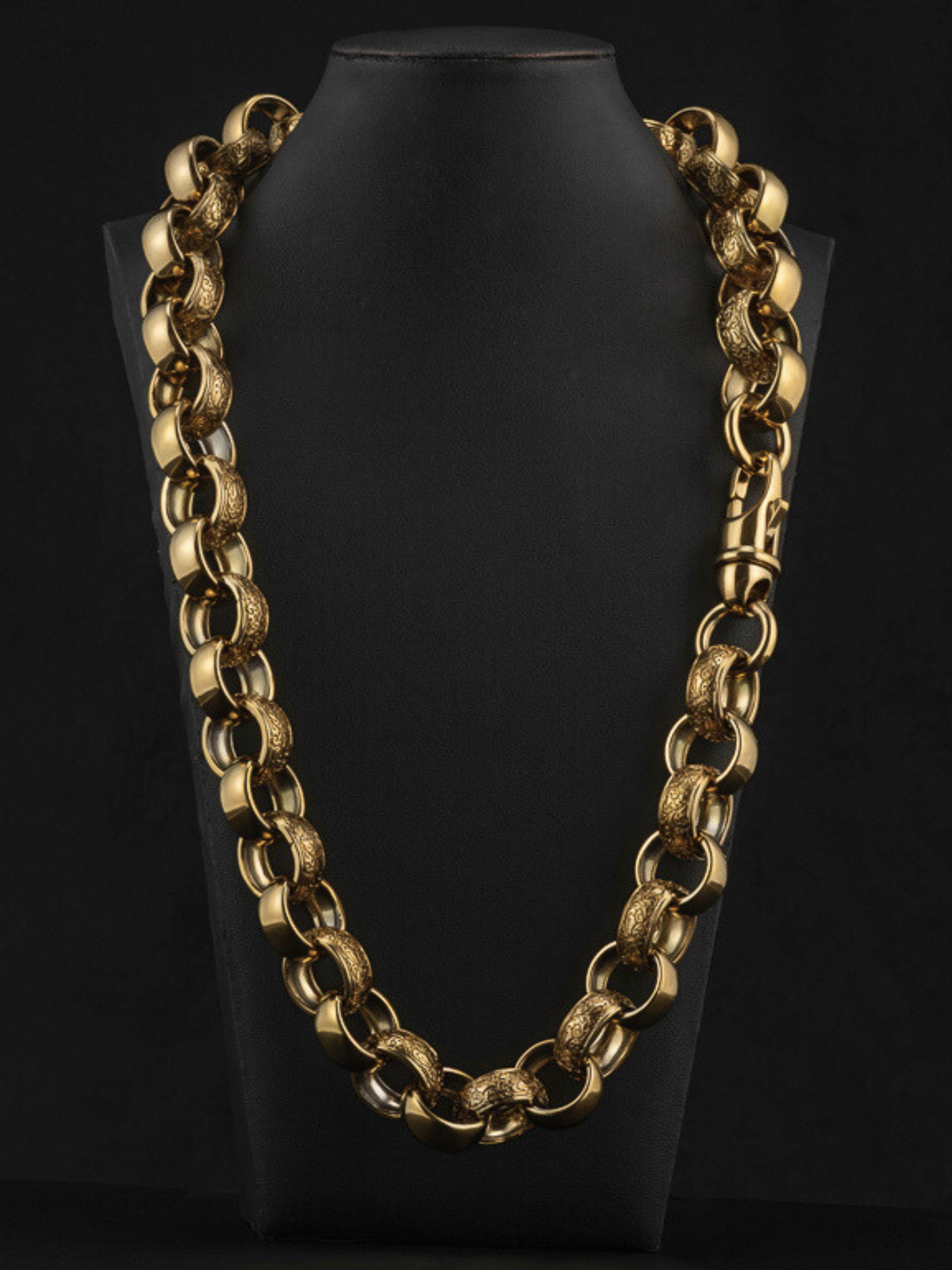 9ct Gold Filled XL Patterned Belcher Chain 21mm