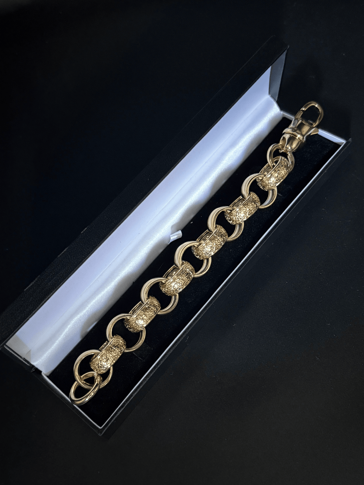 9ct Gold Filled XL Patterned Belcher Set 21mm