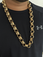 9ct Gold Filled XL Patterned Belcher Chain 21mm