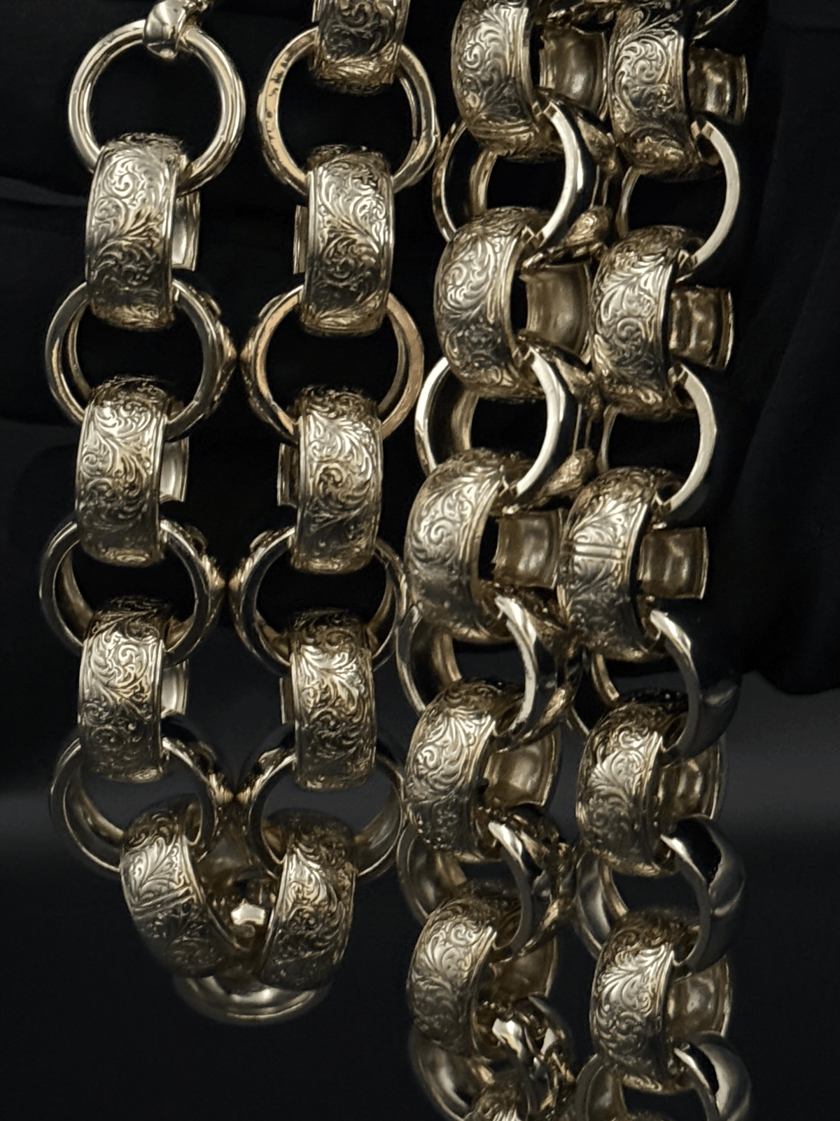 9ct Gold Filled XL Patterned Belcher Set 21mm