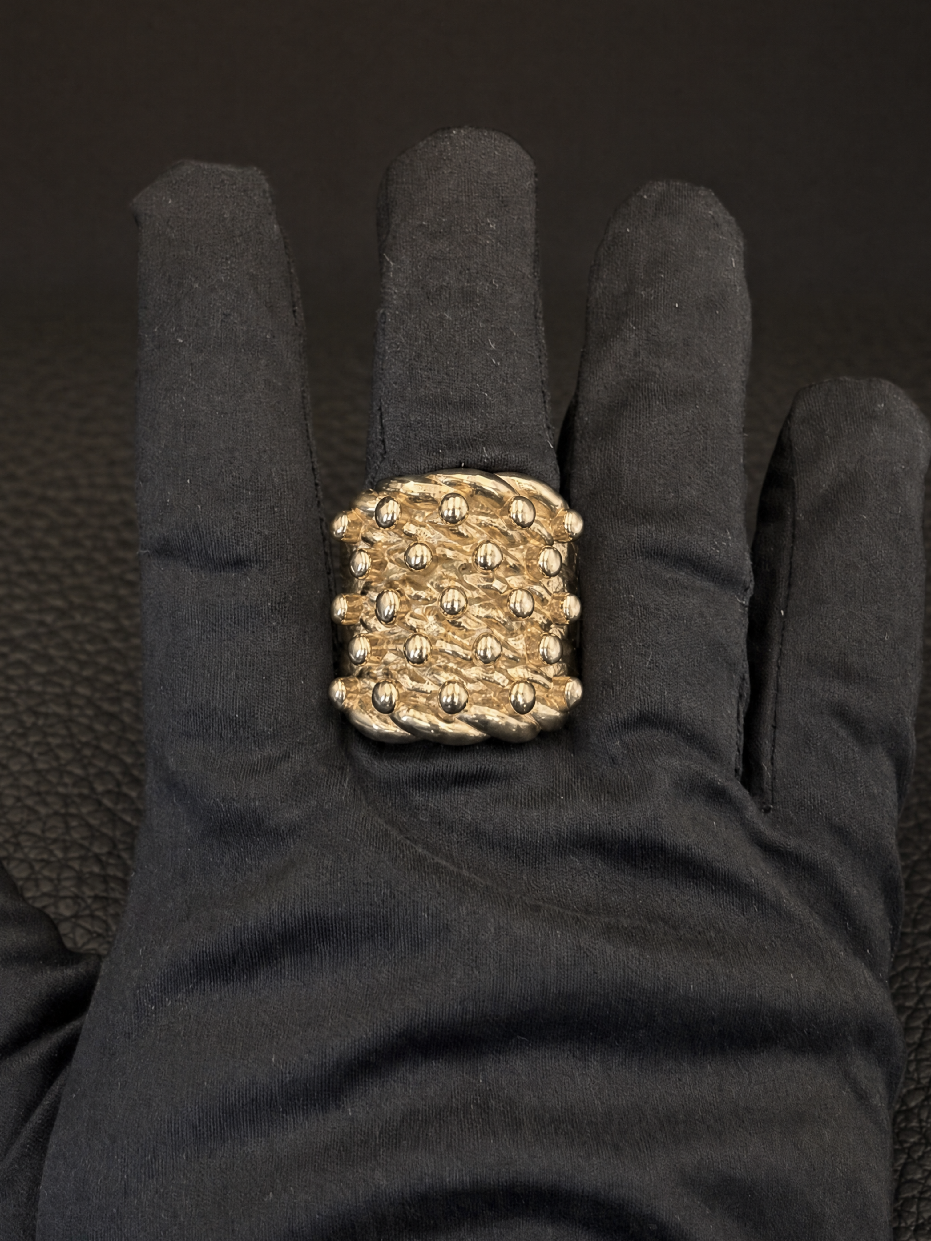 9ct Gold Filled Huge 5 Row Keeper Ring