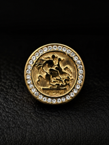 9ct Gold Filled Diamond Sovereign Ring