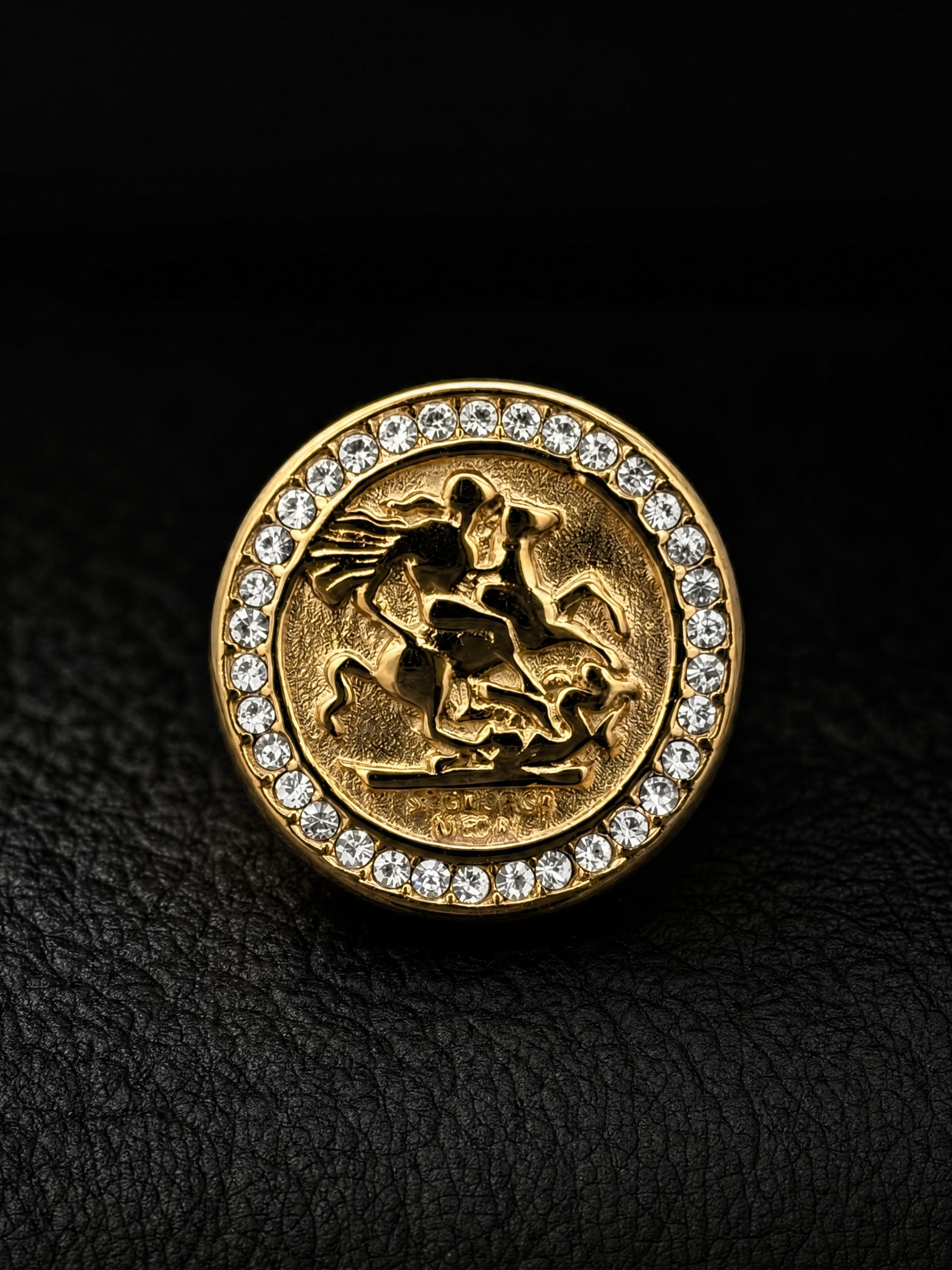 9ct Gold Filled Diamond Sovereign Ring