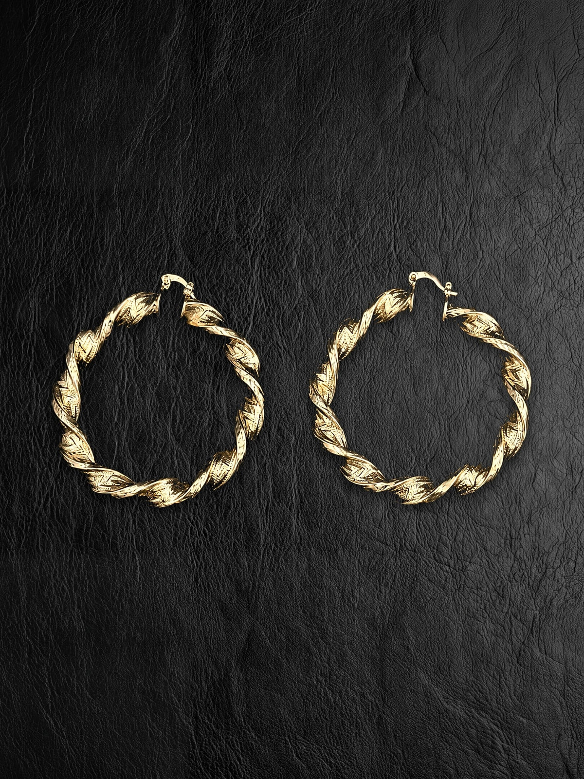 9ct Gold Filled Twist Hoop Earrings - Multiple Sizes
