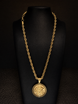 Gold Filled Medusa Pendant On A 6mm Rope Chain