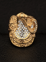 9ct Gold Filled Diamond Saddle Ring