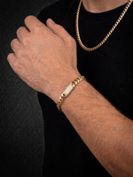 Gold Filled Cuban Set 14mm - Diamond Clasp