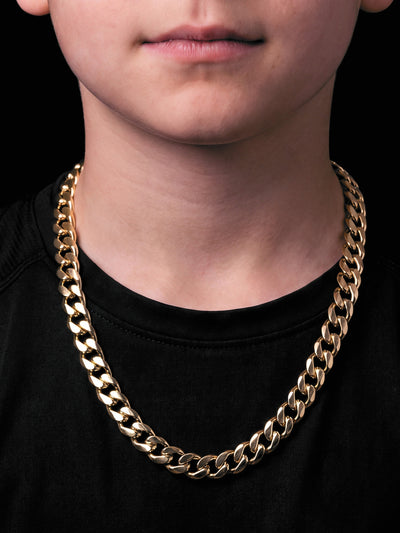 Boys Cuban Chain 10mm - Gold Filled 9ct