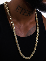 9ct Gold Filled Diamond Cut Rope Chain 10mm