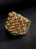9ct Gold Filled Huge 4 Row Keeper Ring