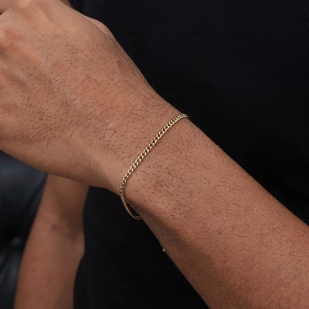 Kids Gold Filled Curb Bracelet 3mm