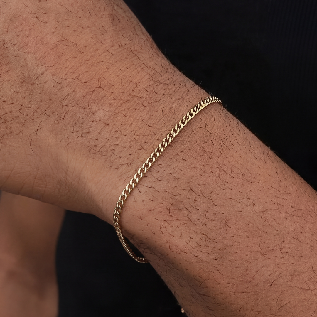 Kids Silver Curb Bracelet 3mm