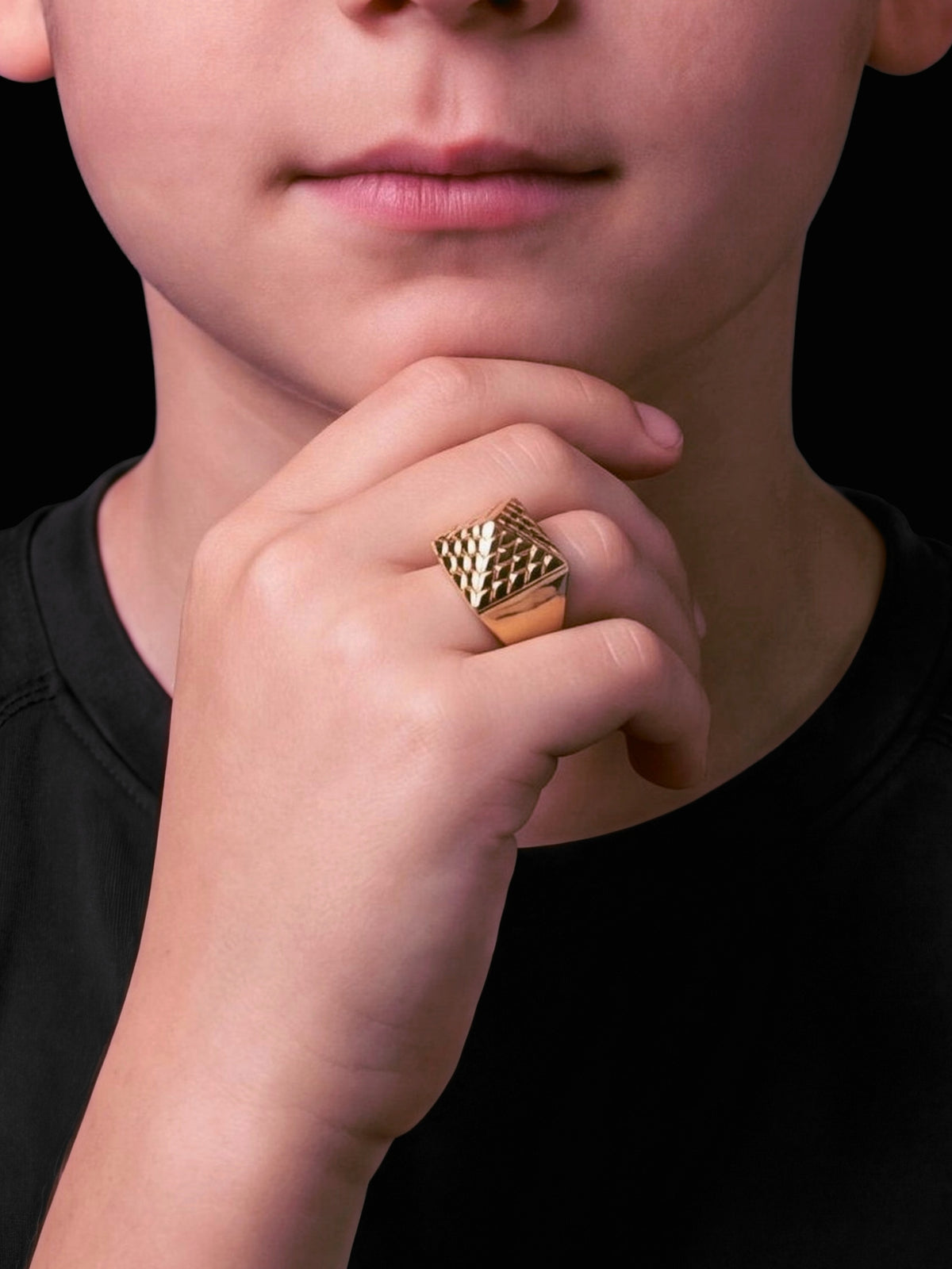 Boys Pyramid Ring - Gold Filled 9ct