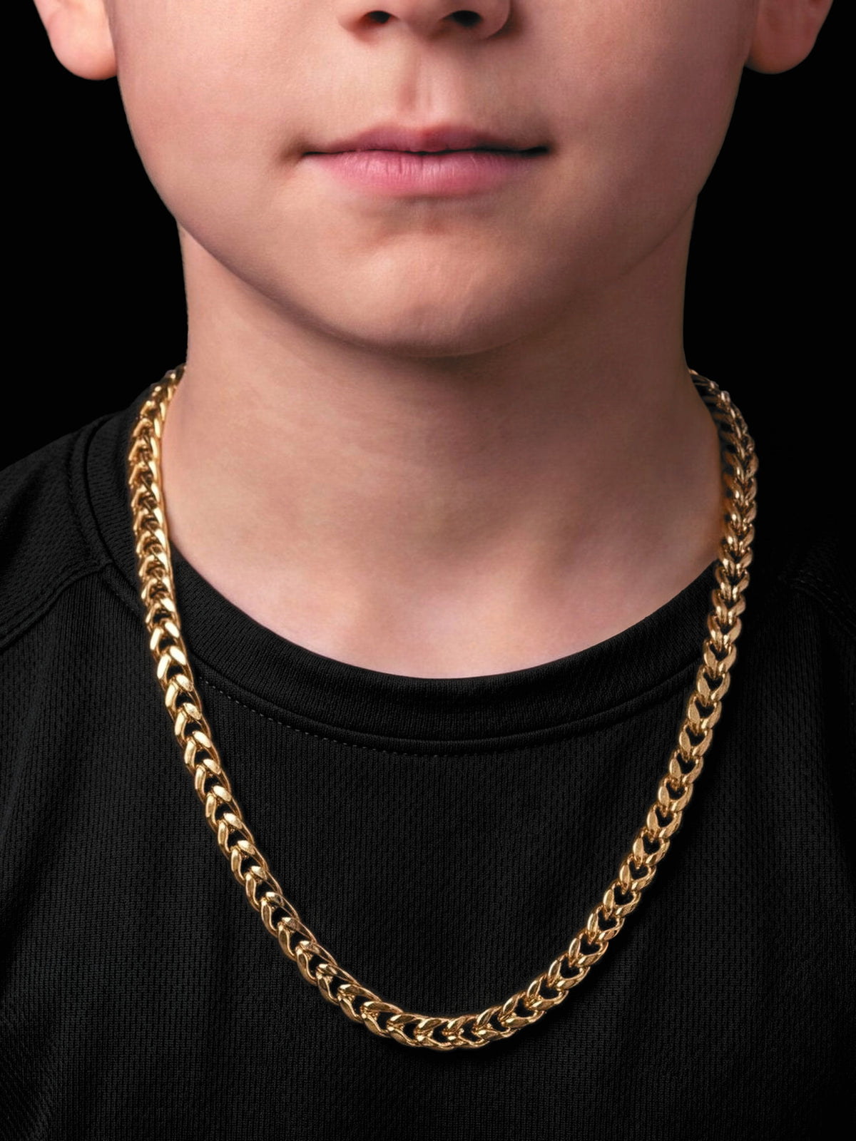 Boys Franco Chain 6mm - Gold Filled 9ct