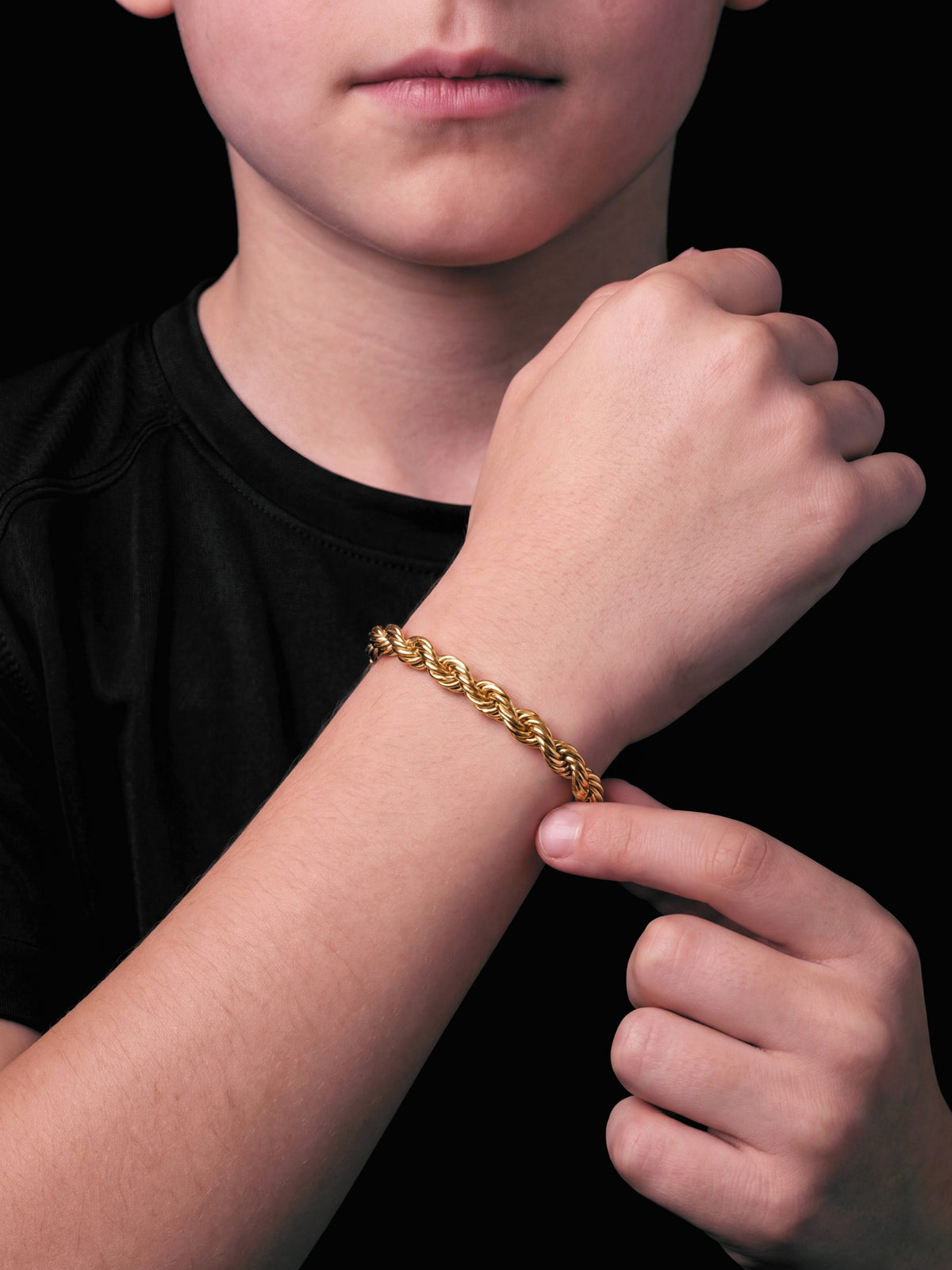 Boys Rope Bracelet 8mm - Gold Filled 9ct