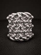 Silver Huge 5 Row Keeper Ring