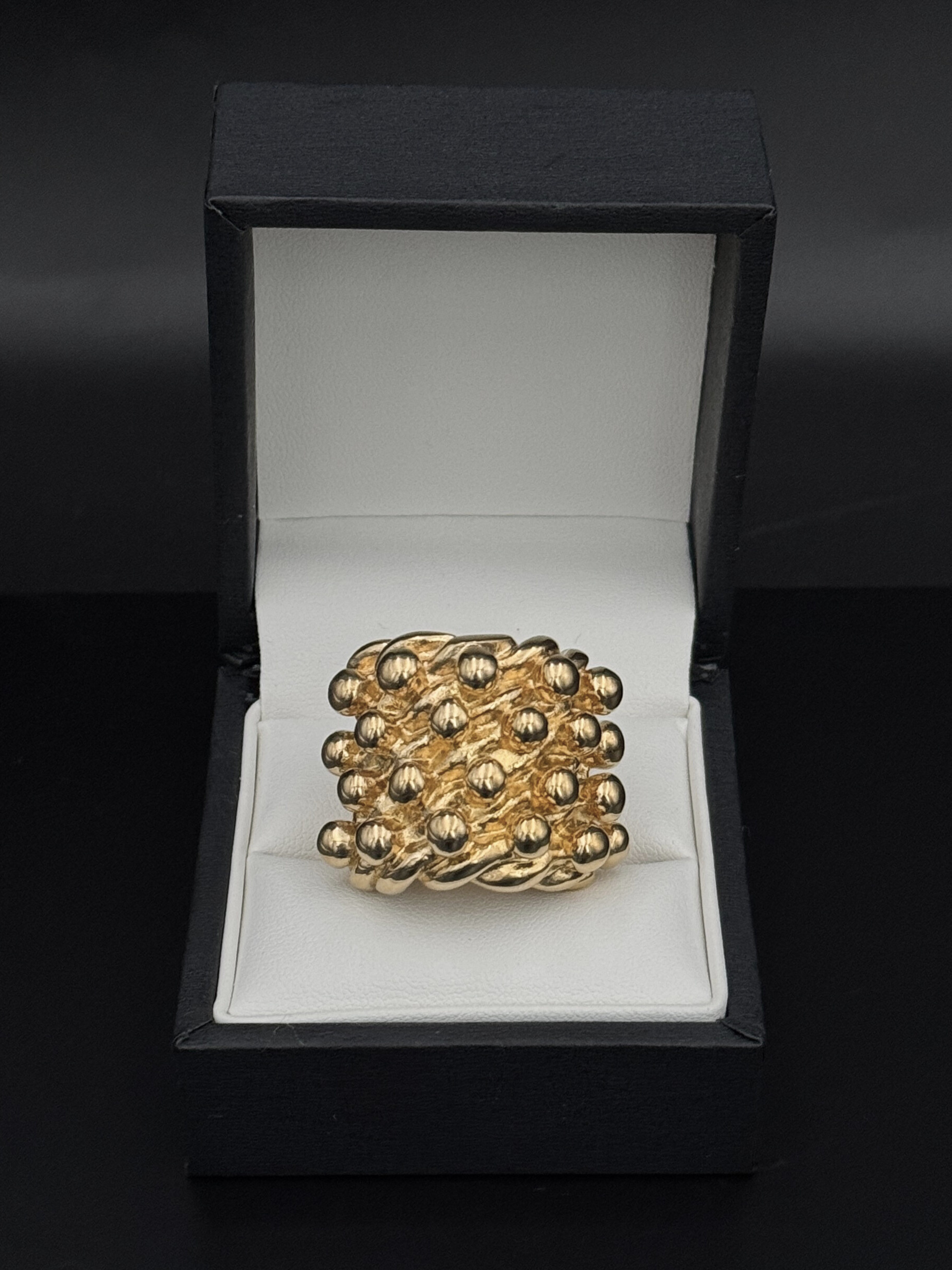 🎁 9ct Gold Filled Huge 4 Row Keeper Ring (100% off)