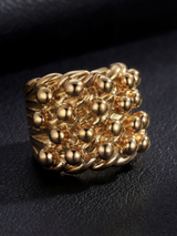9ct Gold Filled Huge 4 Row Keeper Ring