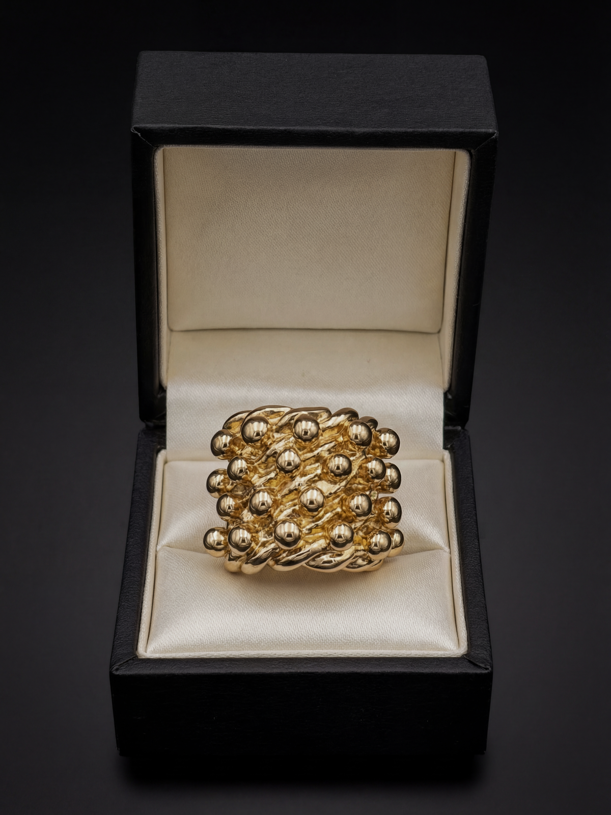 9ct Gold Filled Huge 4 Row Keeper Ring