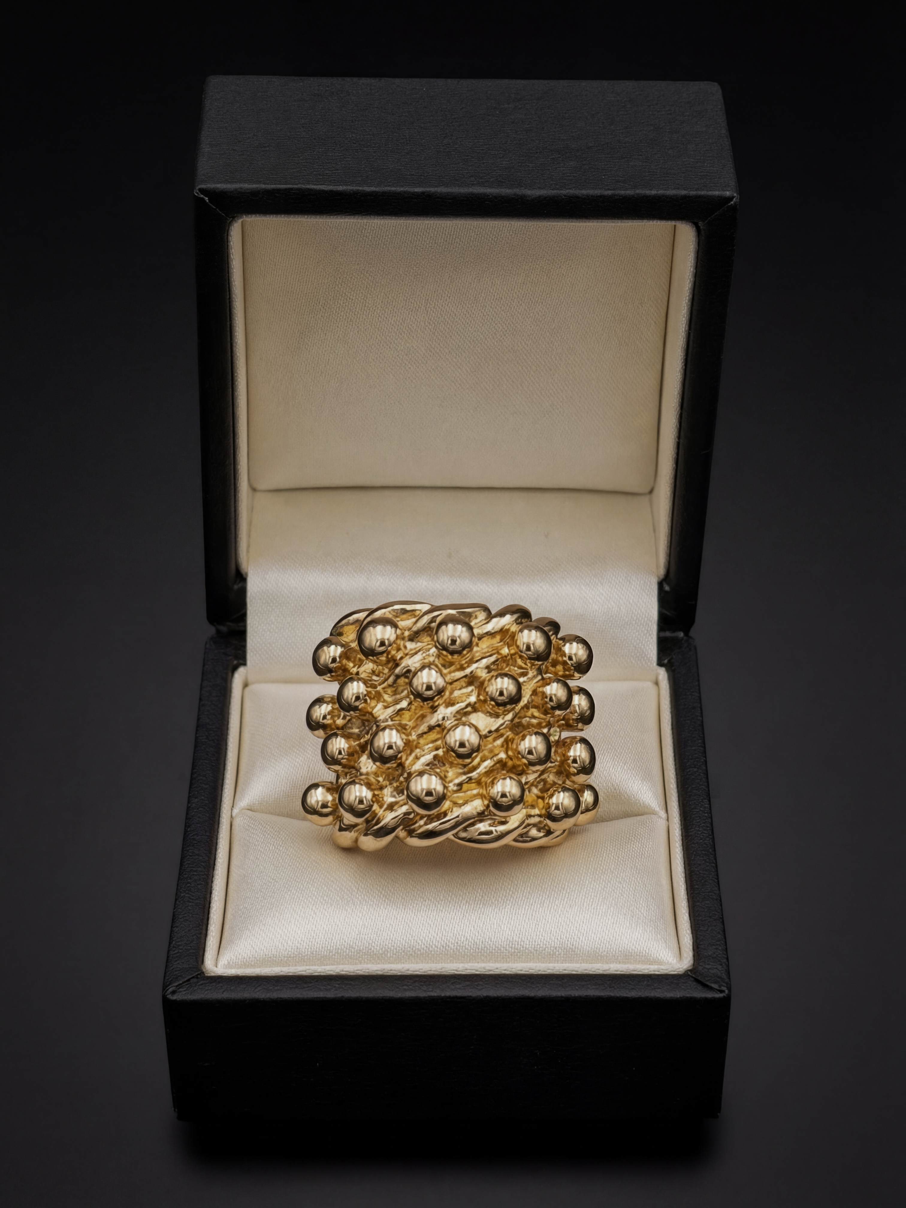 9ct Gold Filled Huge 4 Row Keeper Ring