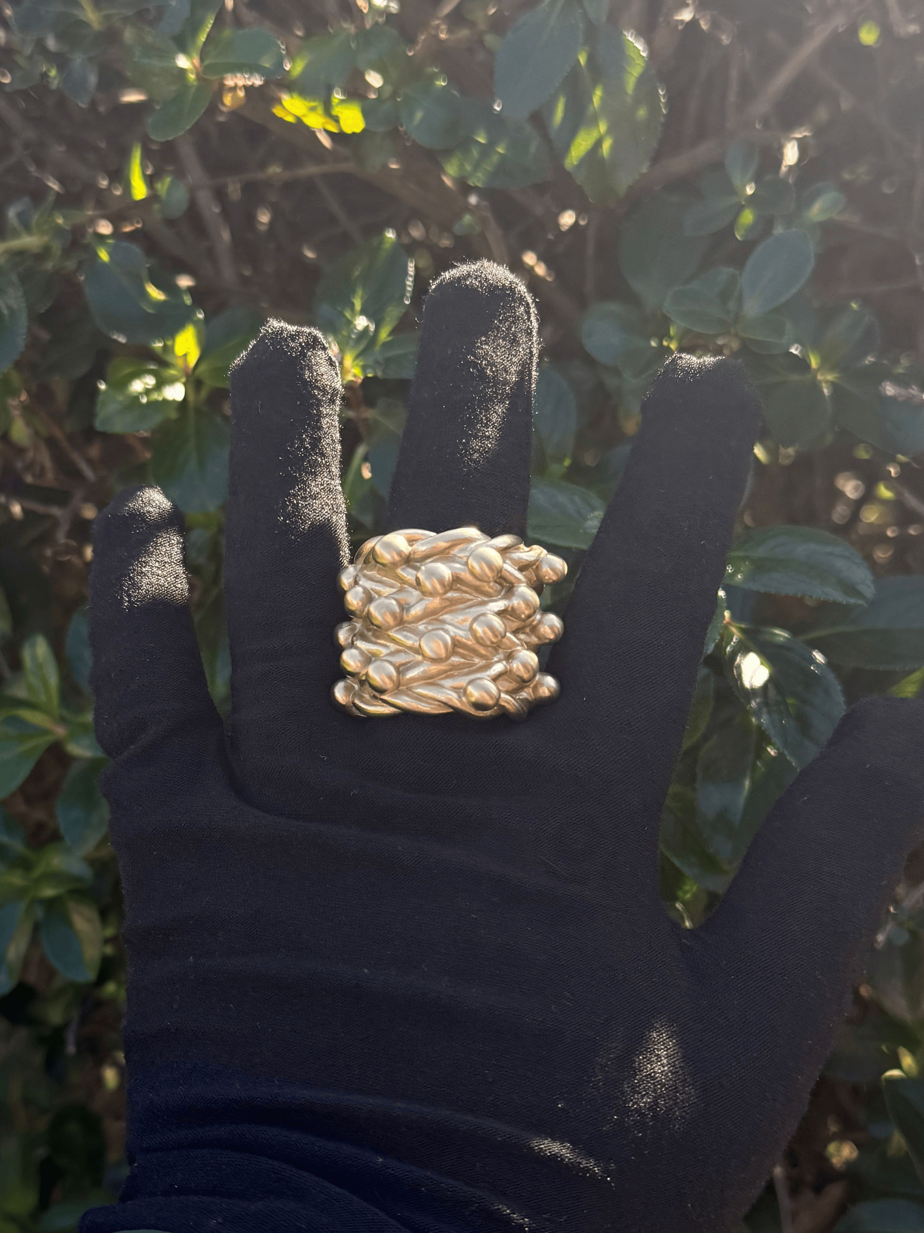 9ct Gold Filled Wide 5 Row Keeper Ring