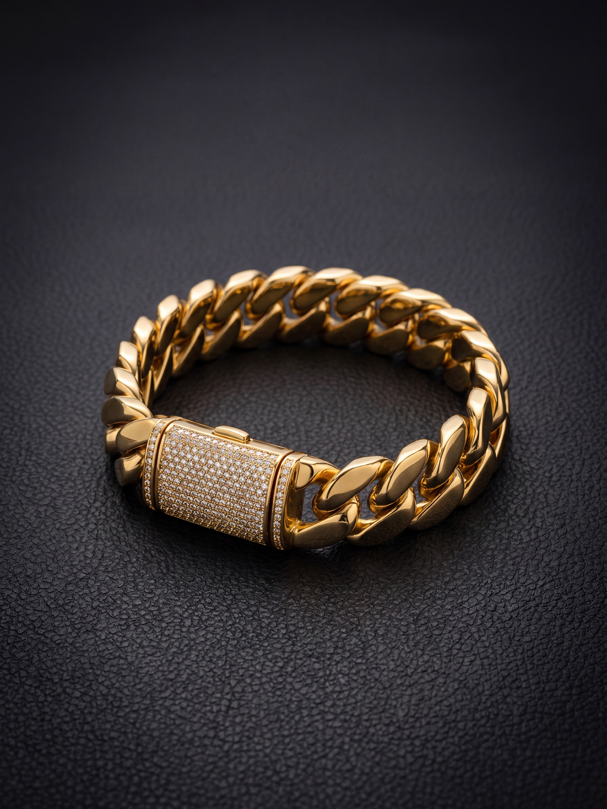 Gold Filled XL Cuban Bracelet 20mm - Diamond Clasp
