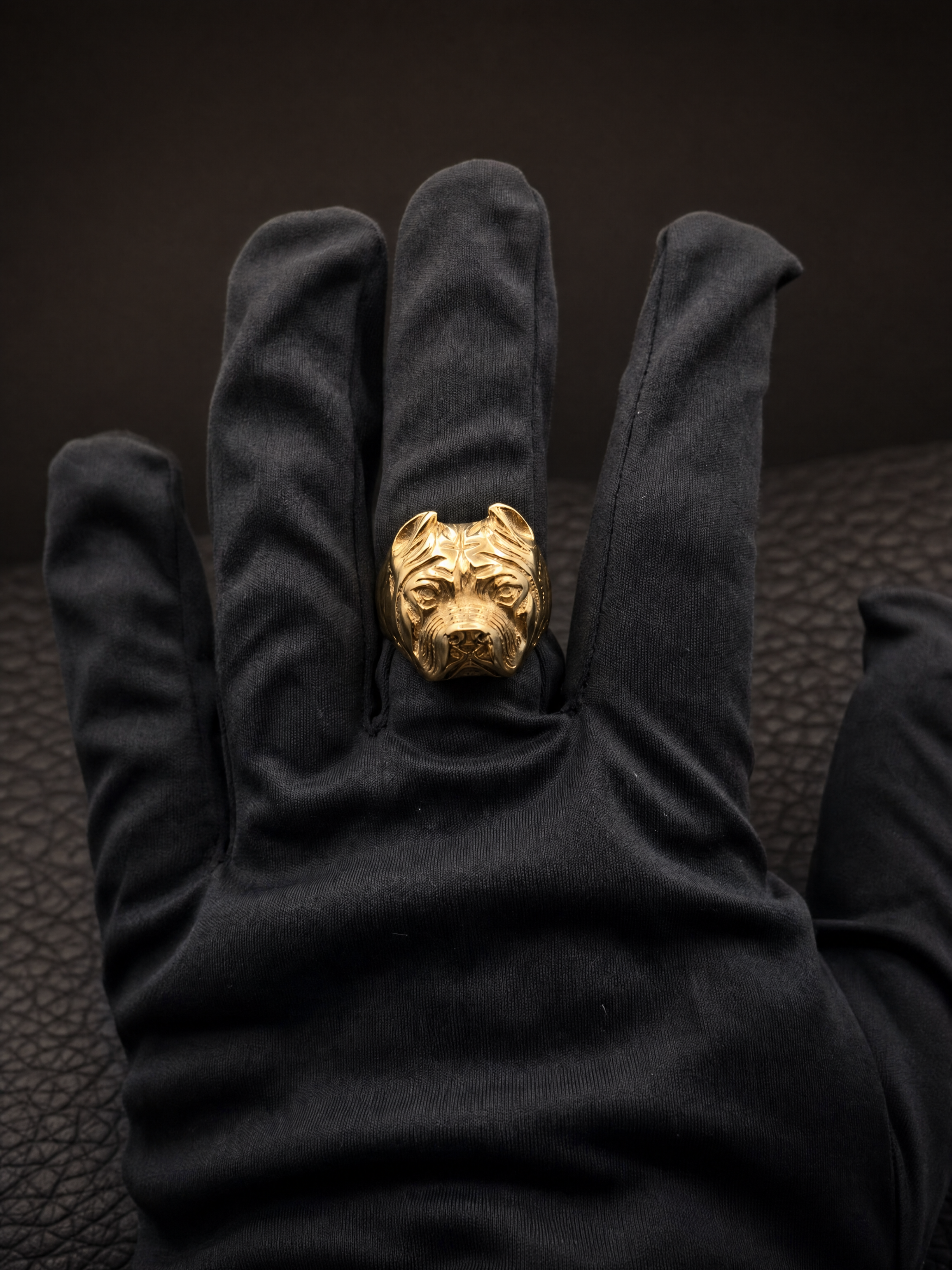 9ct Gold Filled Pitbull Ring