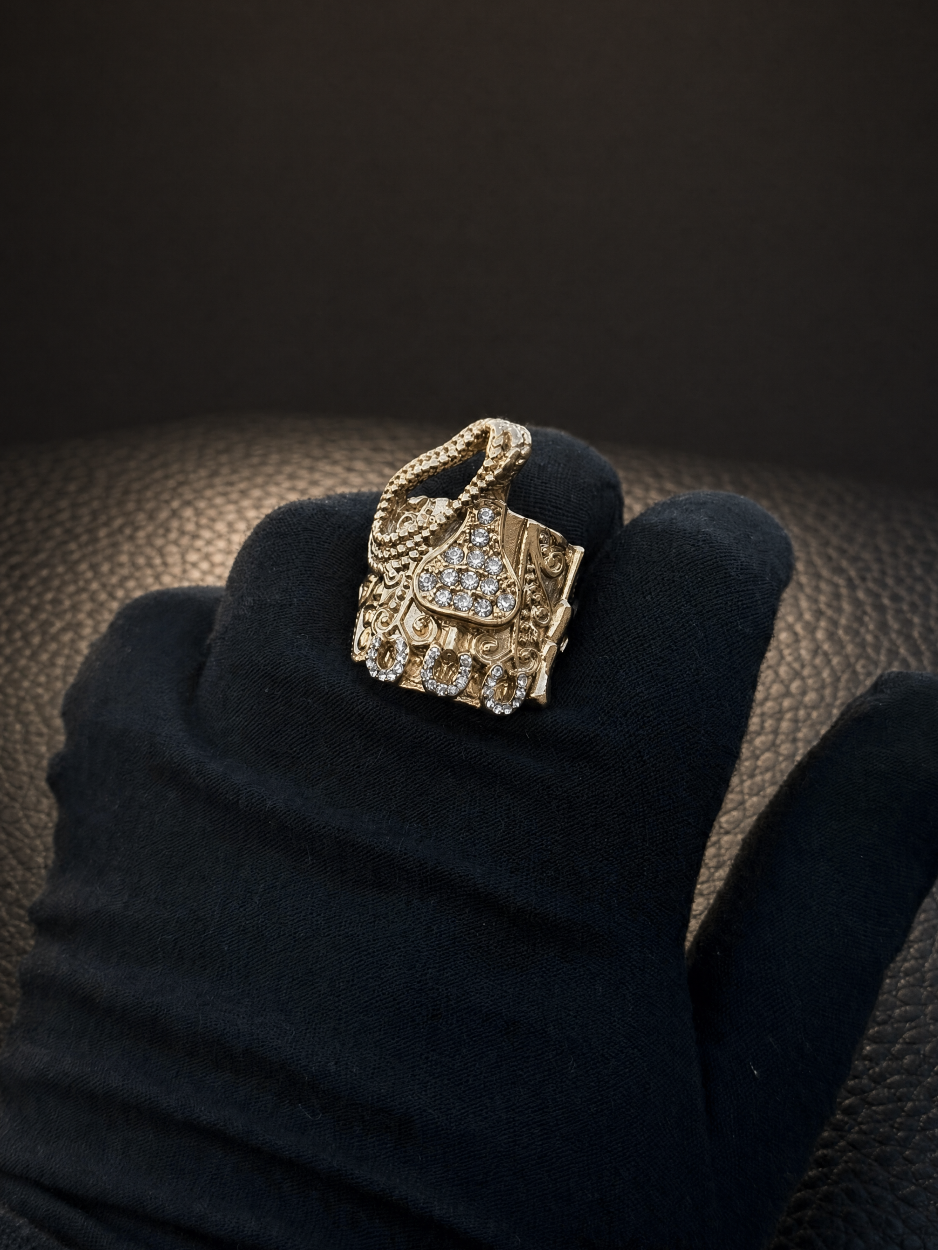 9ct Gold Filled Diamond Cowboy Saddle Ring