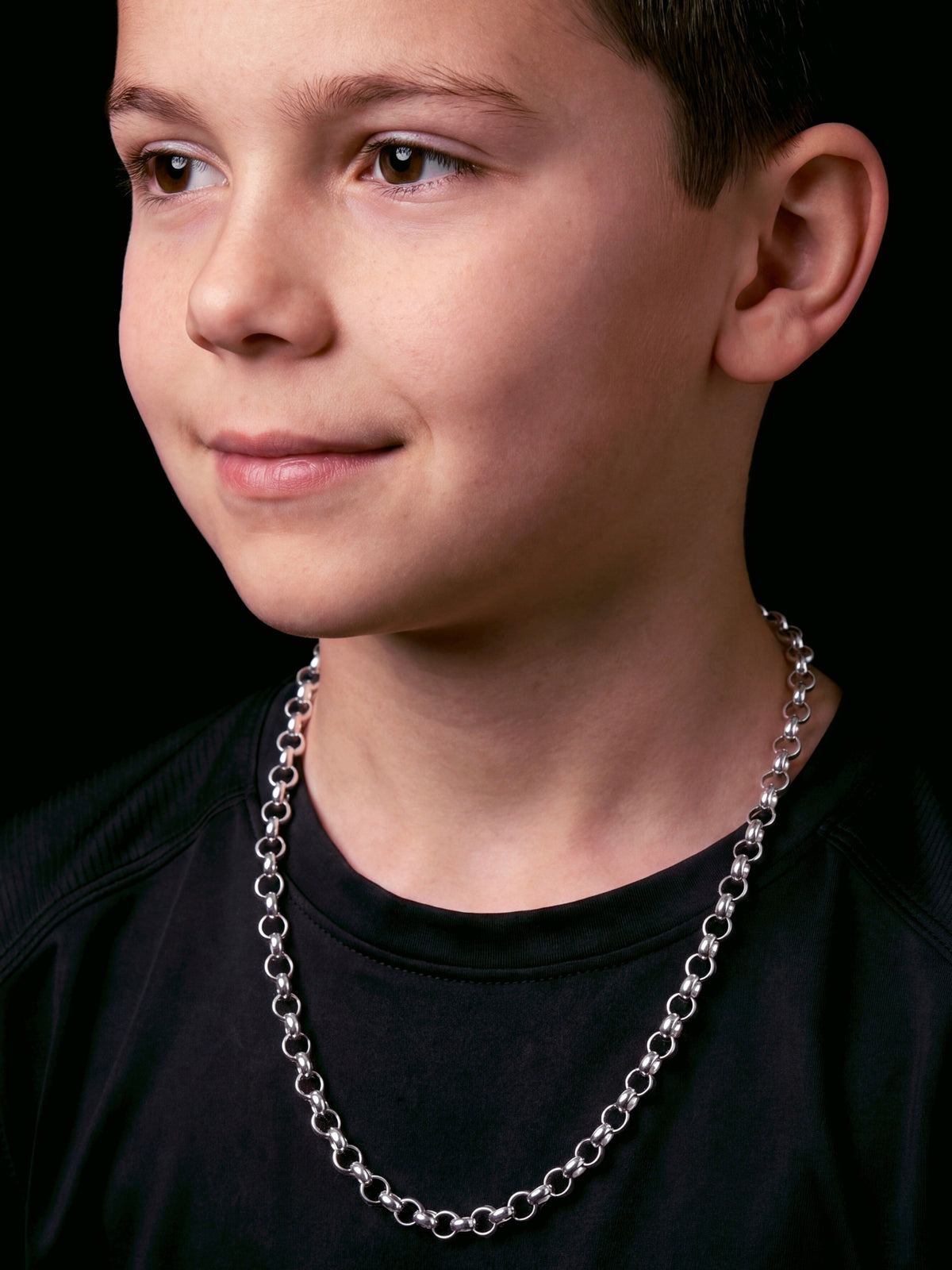 Kids Silver Belcher Chain 10mm