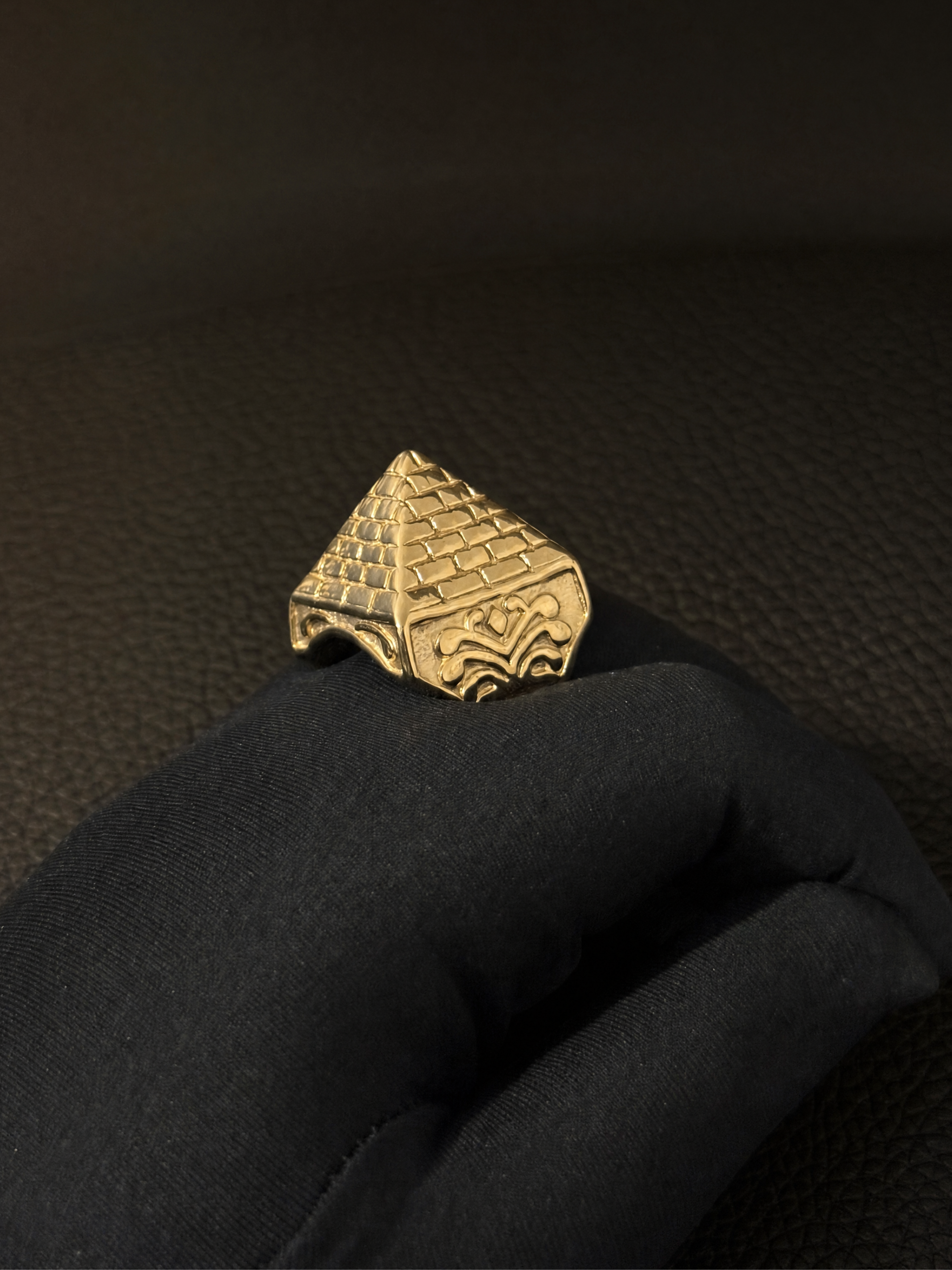 9ct Gold Filled XL Huge Pyramid Ring