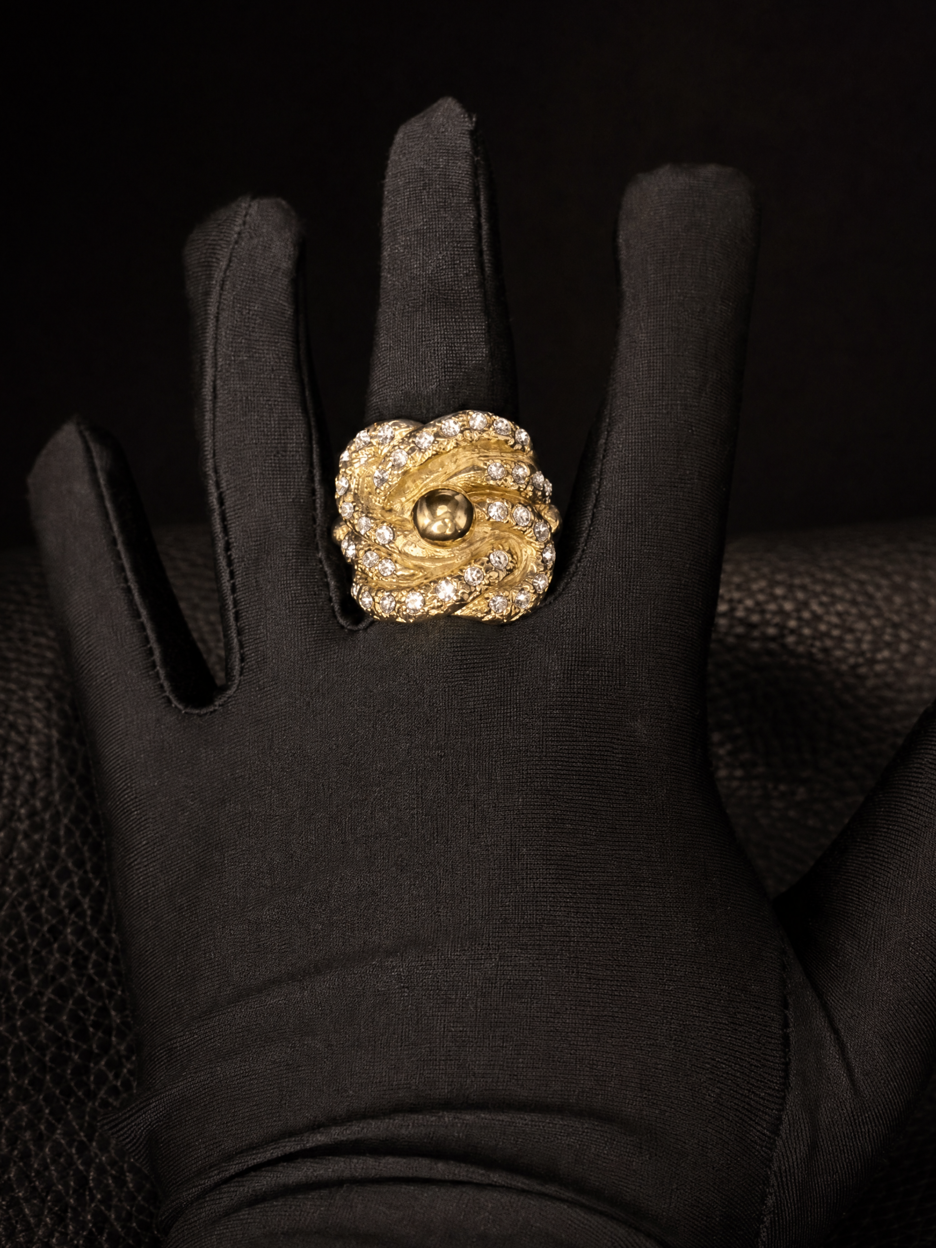 9ct Gold Filled Diamond Knot Ring