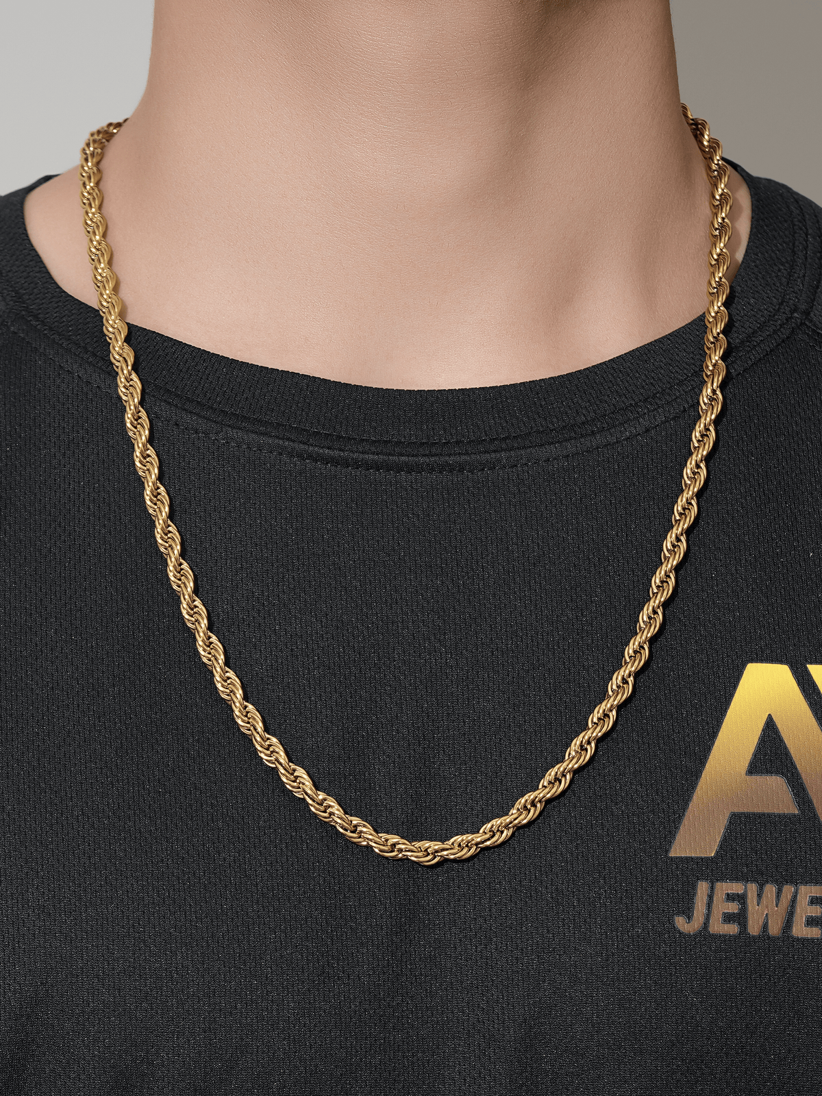 🎁 9ct Gold Filled Rope Chain 6mm (100% off)