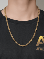 🎁 9ct Gold Filled Rope Chain 6mm (100% off)