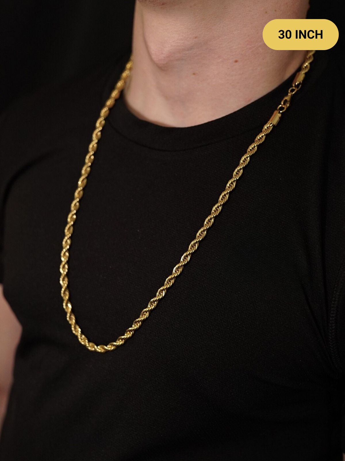 🎁 9ct Gold Filled Rope Chain 6mm (100% off)