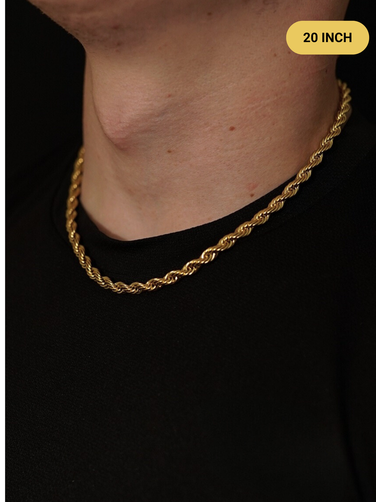 🎁 9ct Gold Filled Rope Chain 6mm (100% off)
