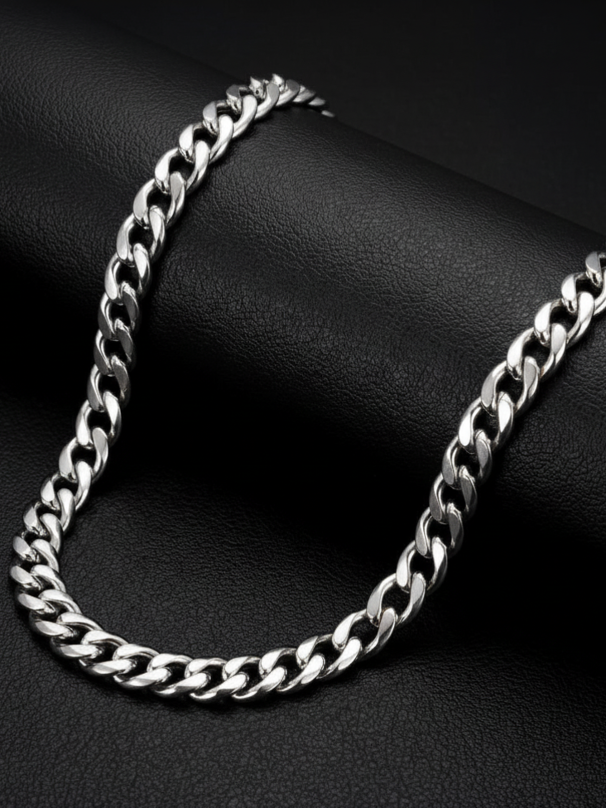 Silver Cuban Chain 8mm