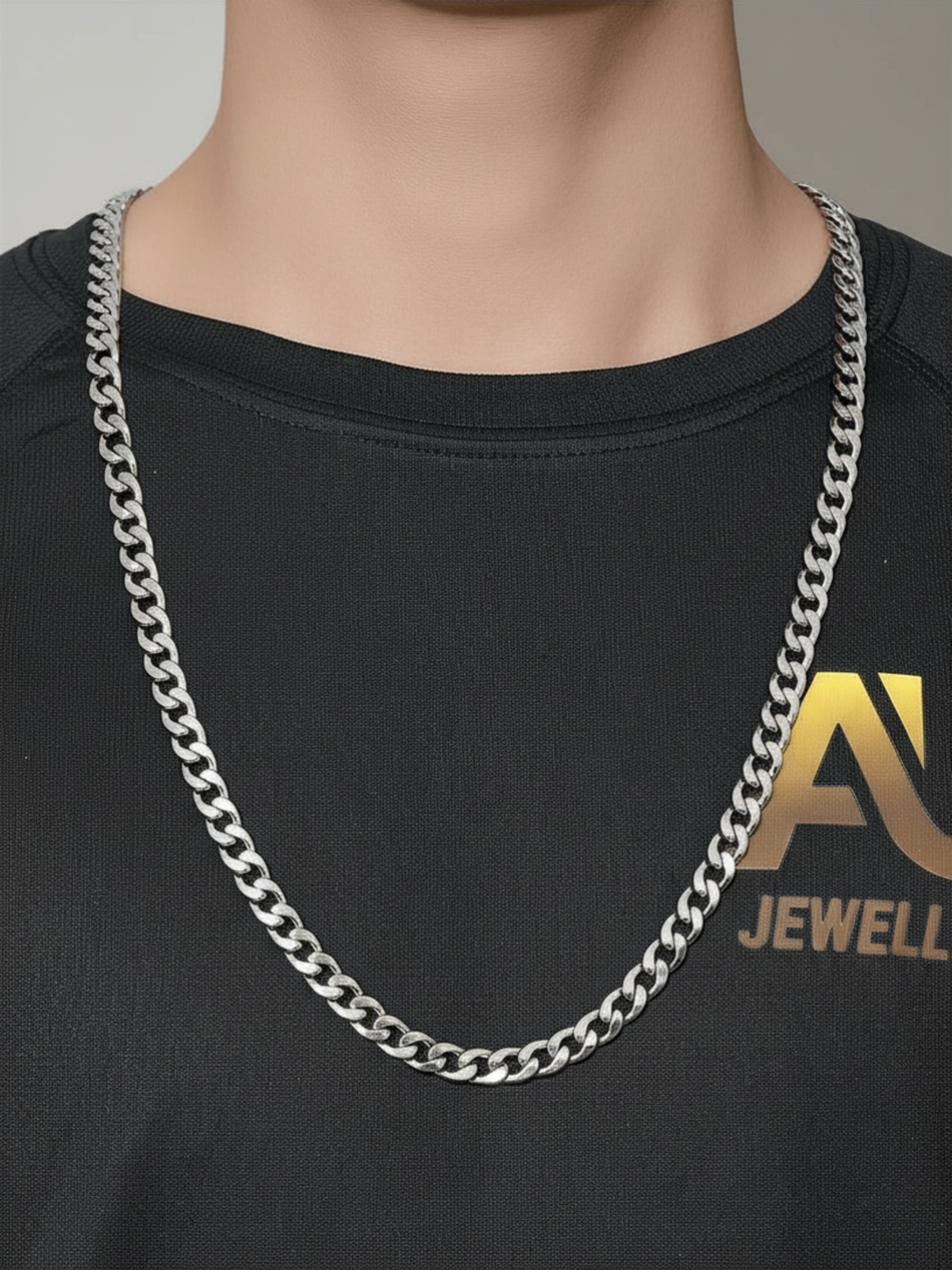 Silver Cuban Chain 8mm