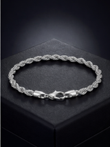 Silver Rope Bracelet 8mm