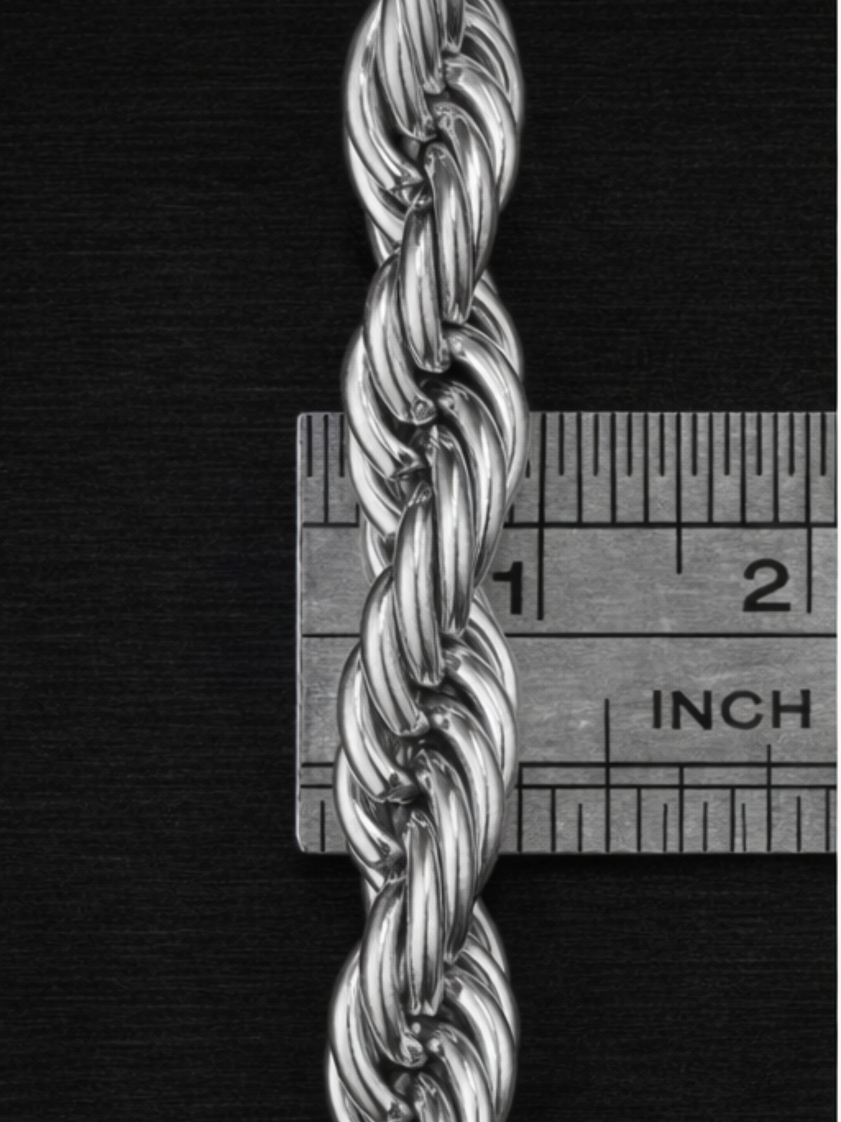 Silver Rope Bracelet 8mm