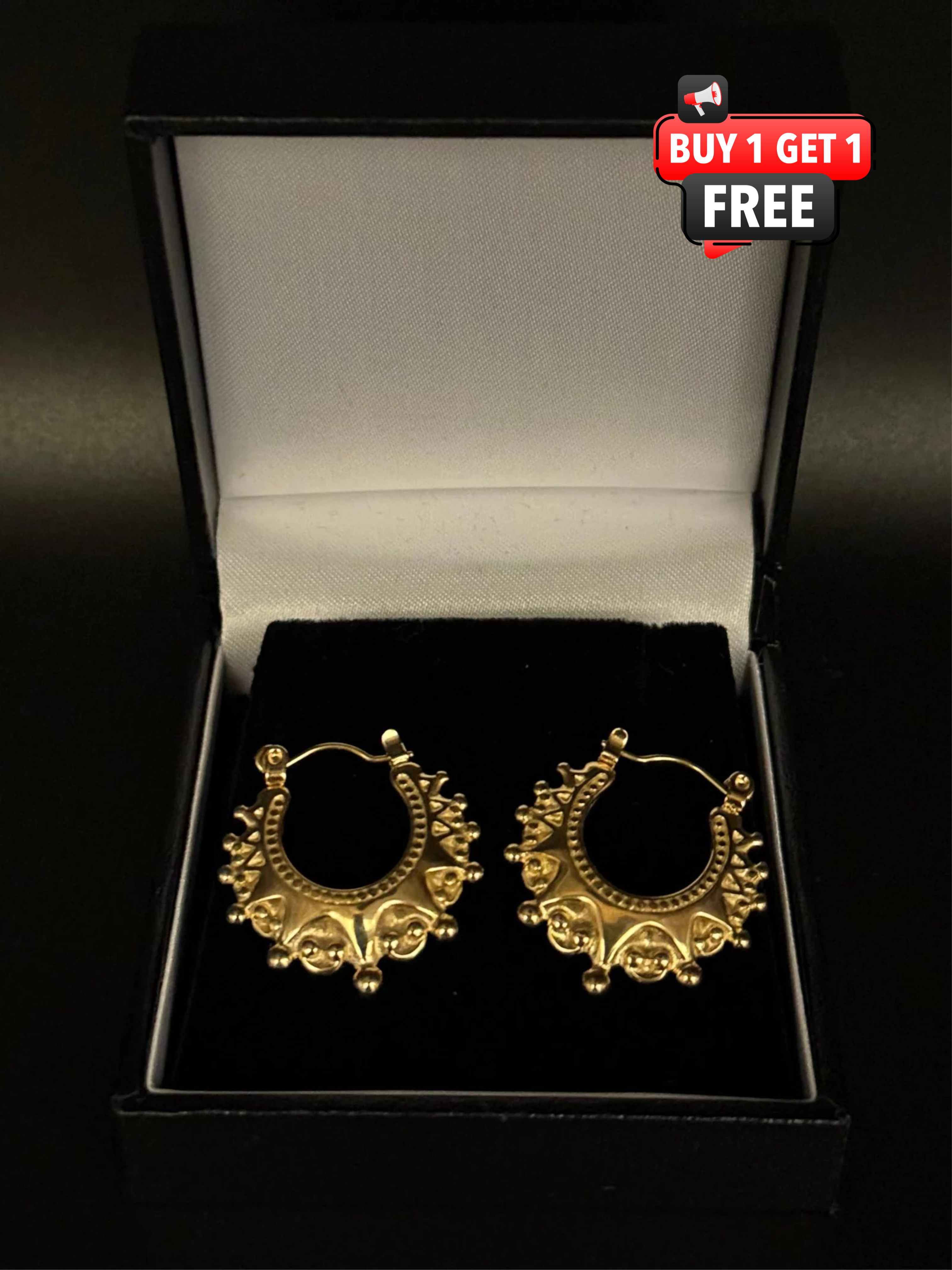 🎁 9ct Gold filled Creole Earrings (100% off)