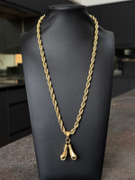 🎁 Gold Filled Boxing Gloves Pendant On A 6mm Rope Chain (100% off)