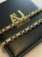 9ct Gold Filled Diamond Gypsy Link Belcher Chain 10mm